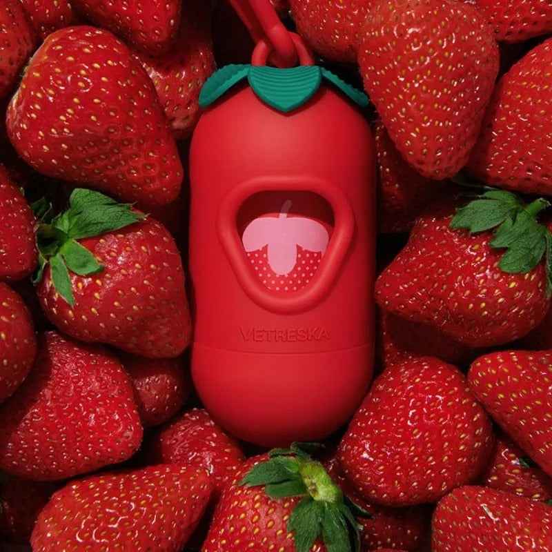Pet-Friendly Strawberry Waste Bags